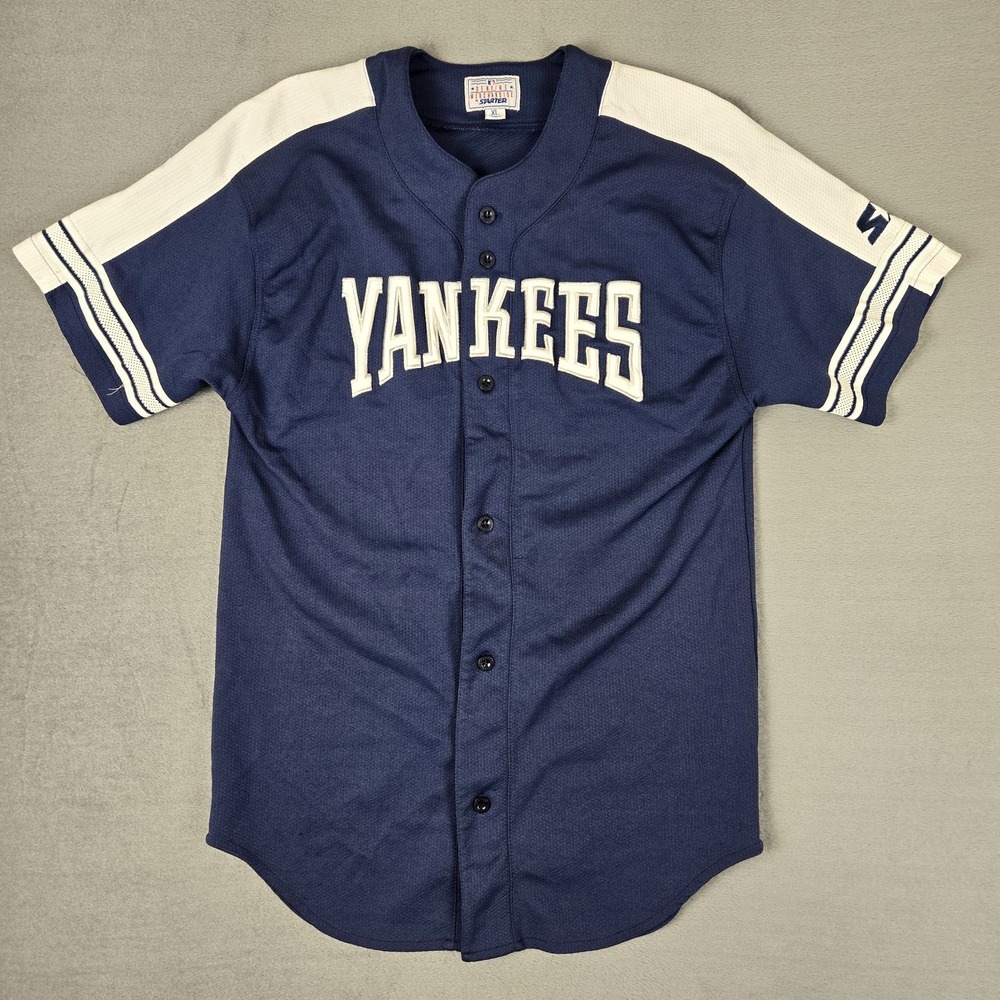 Yankees‎ Starter Jersey Mens XL Blue MLB Genuine Merchandise Shirt Vintage